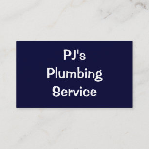 TRADES - PLUMBERS BUSINESS CARD