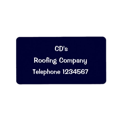 TRADES ROOFING LABEL