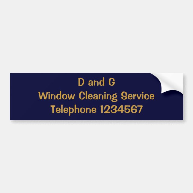 TRADES, WINDOW CLEANING BUMPER STICKER (Front)