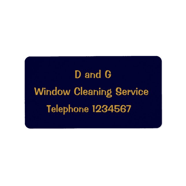 TRADES, WINDOW CLEANING LABEL (Front)