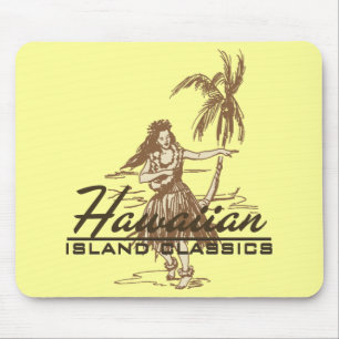 Tradewinds Hawaiian Island Hula Girl Bright Mouse Pad