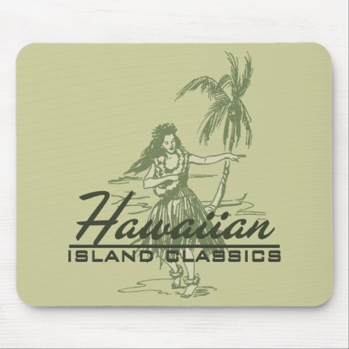 Tradewinds Hawaiian Island Hula Girl Bright Mouse Pad