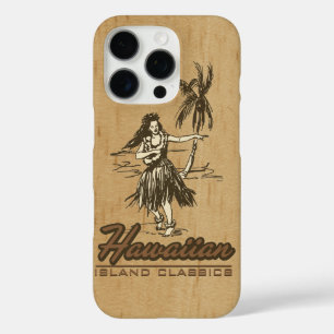 Tradewinds Hawaiian Island Hula Girl Faux Wood iPhone 16 Pro Case