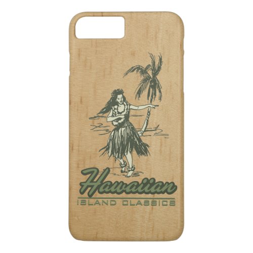 Tradewinds Hawaiian Island Hula Girl Faux Wood iPhone 8 Plus7 Plus Case