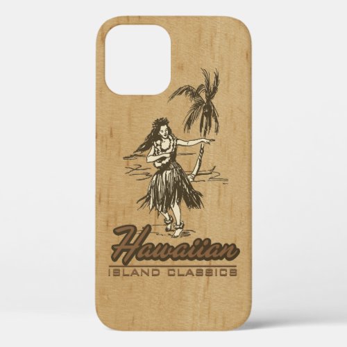 Tradewinds Hawaiian Island Hula Girl Faux Wood  iPhone 12 Pro Case