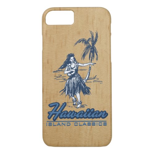 Tradewinds Hawaiian Island Hula Girl Faux Wood iPhone 87 Case