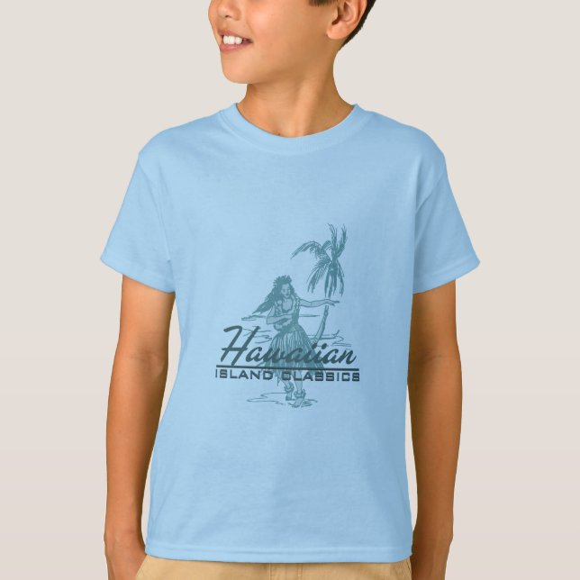 Tradewinds Hawaiian Island Hula Girl T-Shirt (Front)
