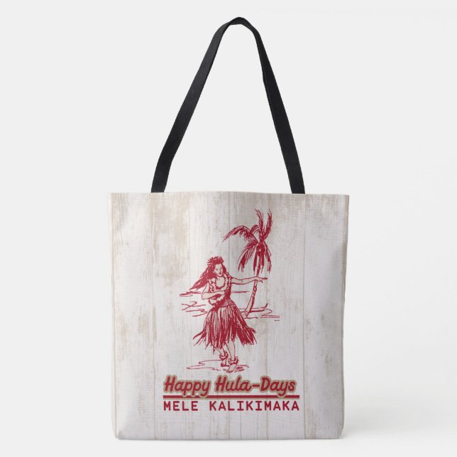 Tradewinds Holiday Hawaiian Hula Girl Beach Bag (Front)