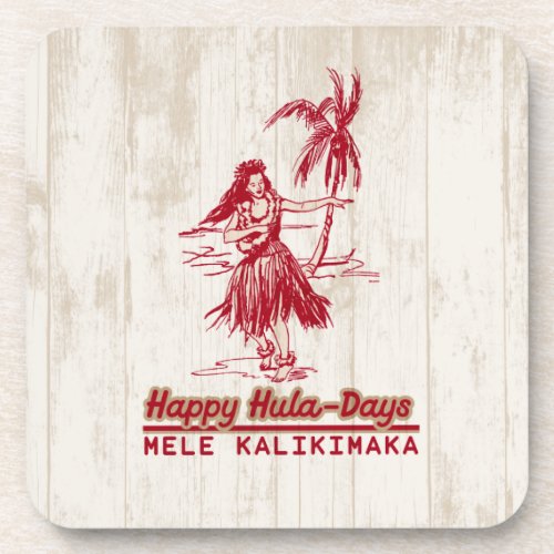 Tradewinds Holiday Hawaiian Hula Girl Beverage Coaster