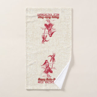Tradewinds Holiday Hawaiian Hula Girl Hand Towel