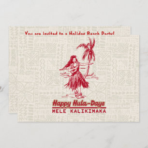 Tradewinds Holiday Hawaiian Hula Girl Invitation