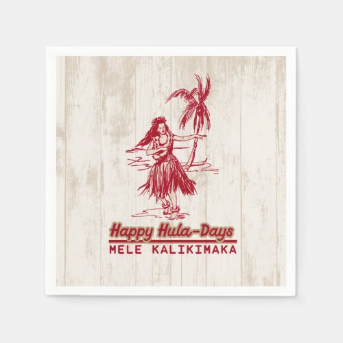 Tradewinds Holiday Hawaiian Hula Girl Napkins