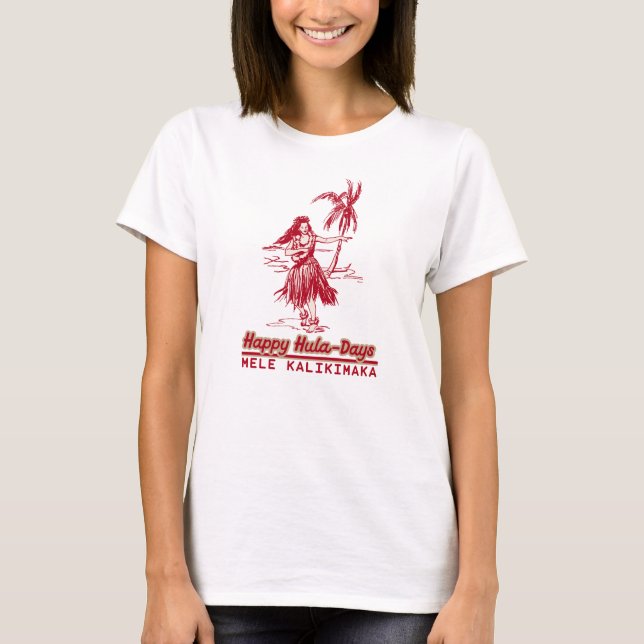 Tradewinds Holiday Hawaiian Hula Girl T-Shirt (Front)