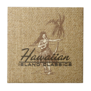 Tradewinds Hula Girl Hawaiian Tile Trivet