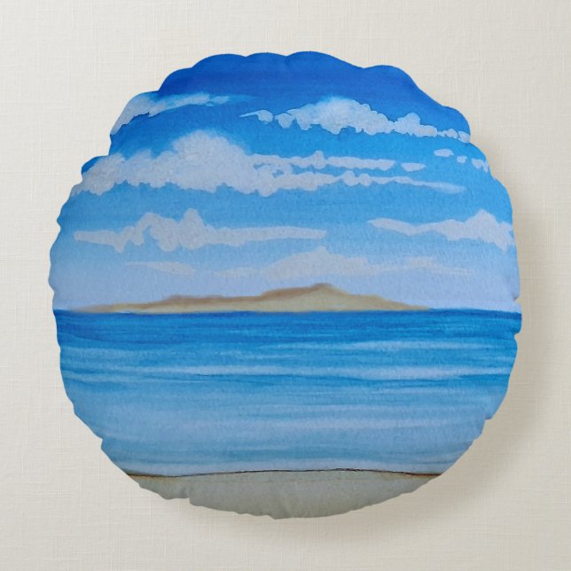 Tradewinds Maui Round Pillow (Front)