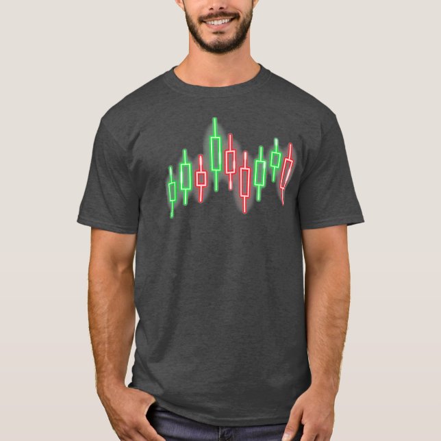Trading Chart Japanese Candlestick Stock Chart T-Shirt (Front)