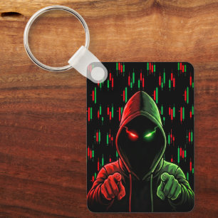 Trading Chart Pattern Streetwear Red Green Candle Keychain