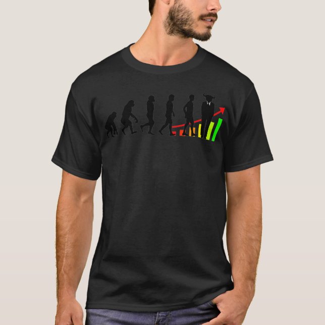 Trading Dividend Stock Trader Bullish Investors T-Shirt (Front)