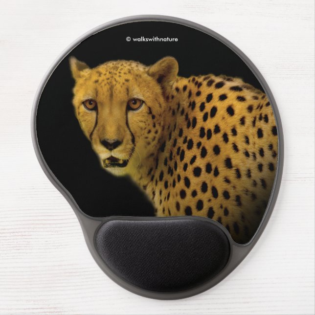 Trading Glances with a Magnificent Cheetah Gel Mouse Pad (Front)