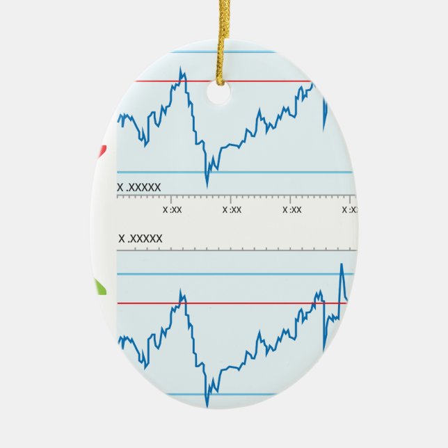 Trading graph ceramic ornament (Front)