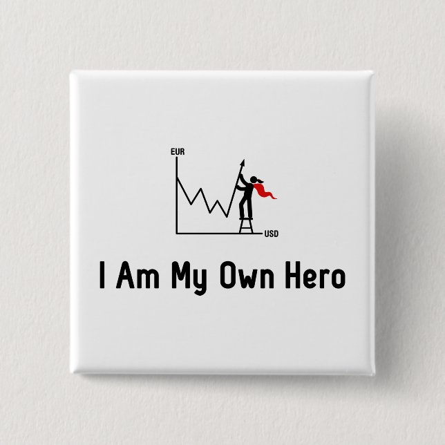 Trading Hero Pinback Button (Front)