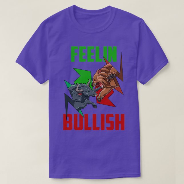 Trading Market Trend Bull Bear Forex Cryptocurrenc T-Shirt (Design Front)