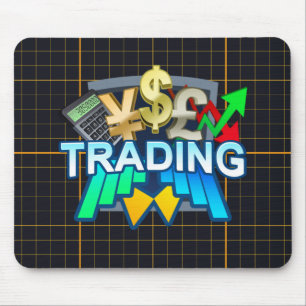 Trading orange grid Mousepad