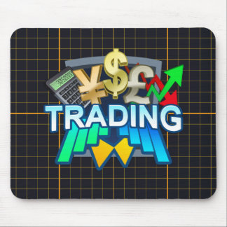 Trading orange grid Mousepad