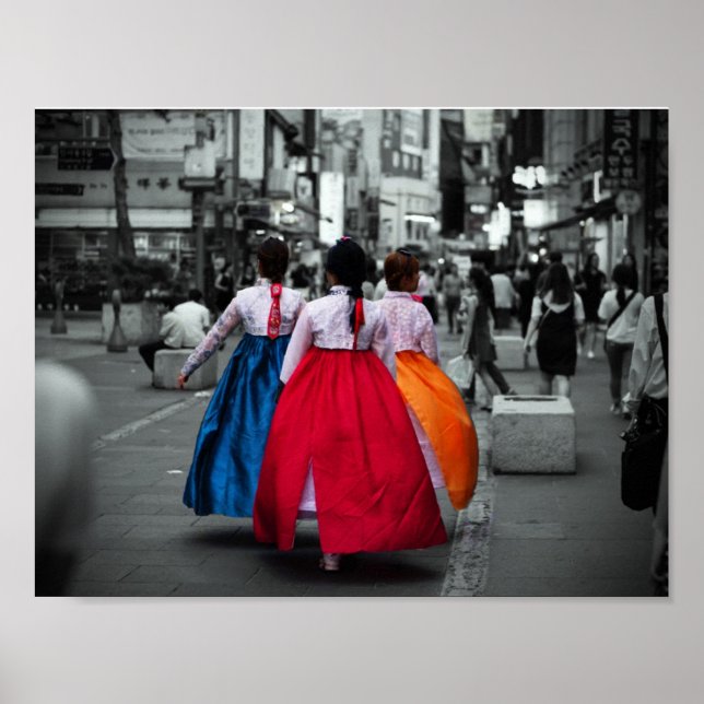 tradional korean girl photography poster (Front)