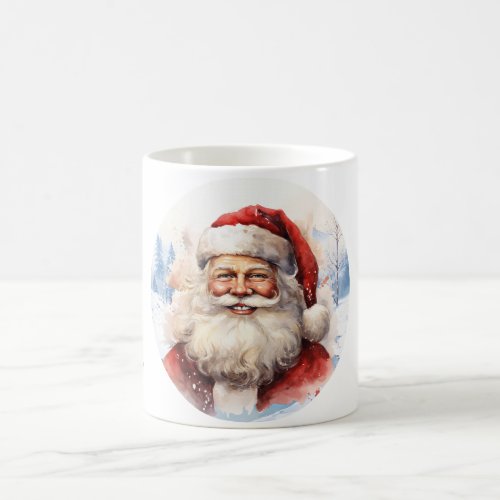 Tradition Classic Santa Claus Illustration Script  Coffee Mug