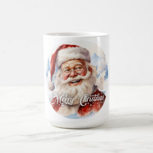 Tradition Classic Santa Claus Illustration Script  Color Morph Mug