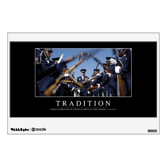 Tradition: Inspirational Quote Wall Sticker (Front)