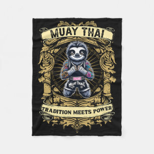 Tradition Meets Power - Kickboxing And Muay Thai C Fleece Blanket