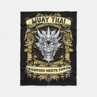 Tradition Meets Power - Kickboxing And Muay Thai D Fleece Blanket