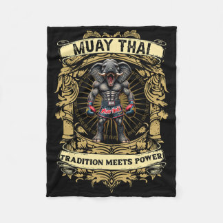 Tradition Meets Power - Kickboxing And Muay Thai E Fleece Blanket
