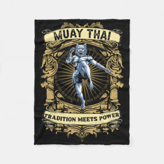 Tradition Meets Power - Kickboxing And Muay Thai F Fleece Blanket