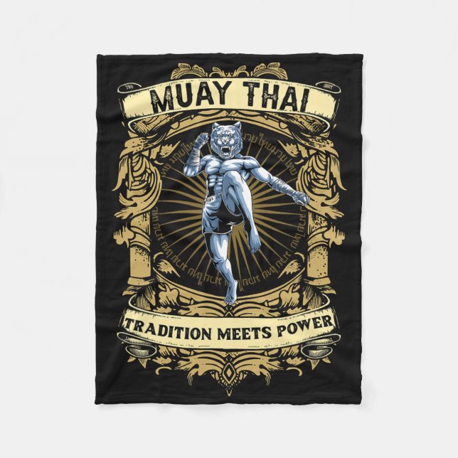 Tradition Meets Power - Kickboxing And Muay Thai F Fleece Blanket (Front)