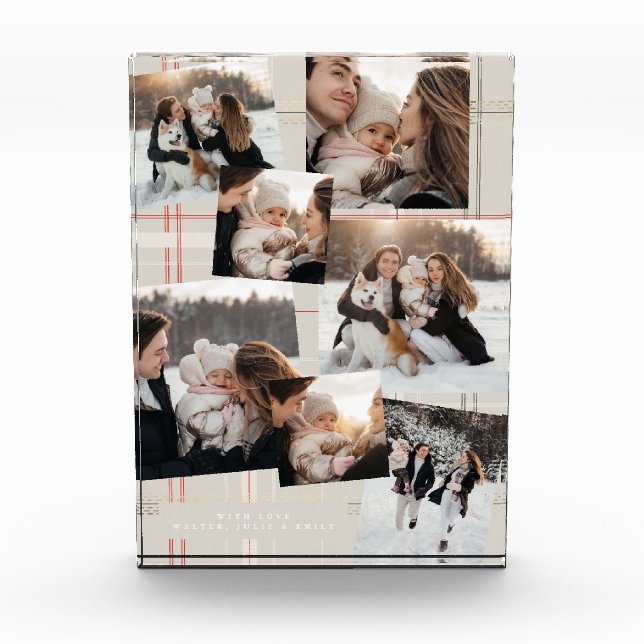 Tradition Plaid Cozy Cabin Christmas Gift Multi 8 Photo Block (Front)