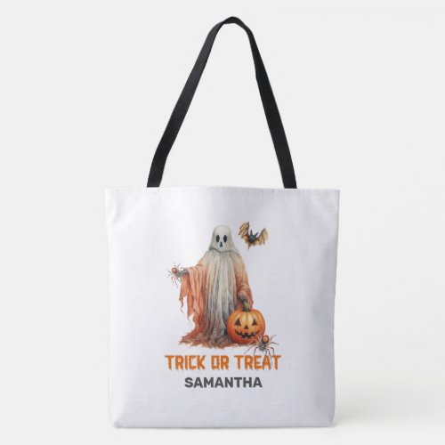 Tradition watercolor spooky Halloween ghost Tote Bag