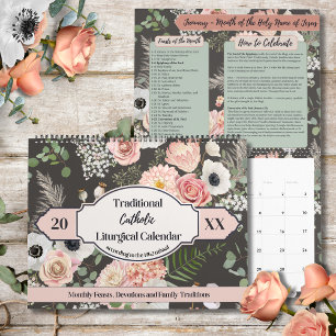 Traditional 1962 Missal Catholic Liturgical  Calendar