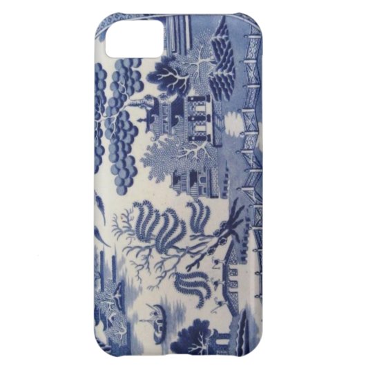 Traditional 19th Century Blue Willow China Case (Back)