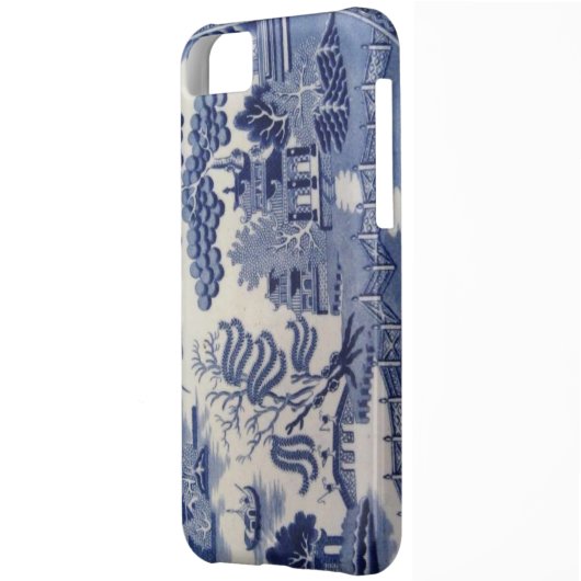 Traditional 19th Century Blue Willow China Case (Back Left)