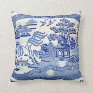 blue willow pillows