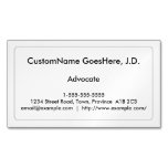 [ Thumbnail: Traditional Advocate Magnetic Business Card ]