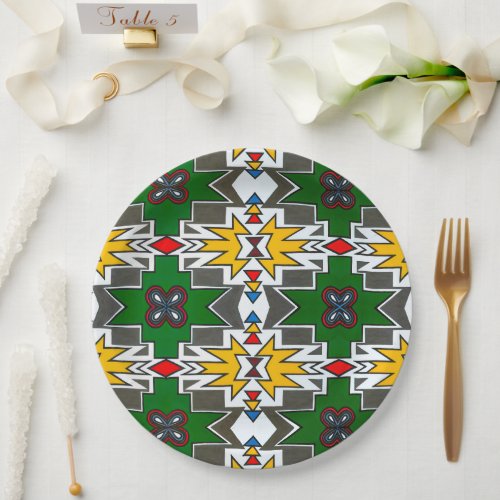 Traditional African Art Ndebele Africa Culture Paper Plates