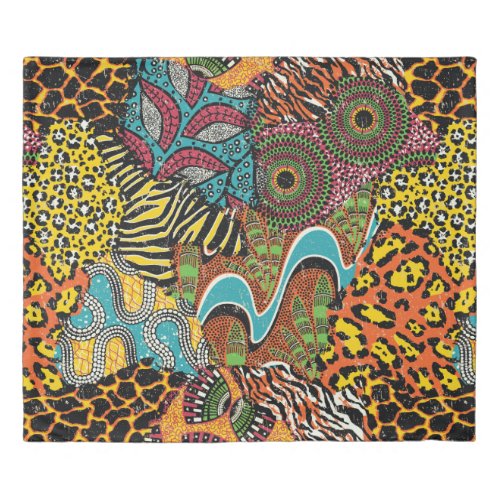 Traditional african fabric and wild animal skins p duvet cover