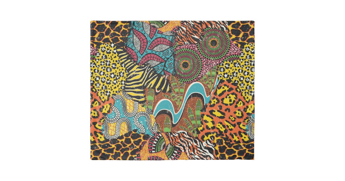 Traditional african fabric and wild animal skins p duvet cover | Zazzle