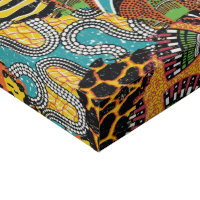 Canvas print Traditional african fabric and wild animal skins