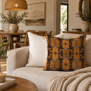 Traditional African Geometric Throw Pillow Decor