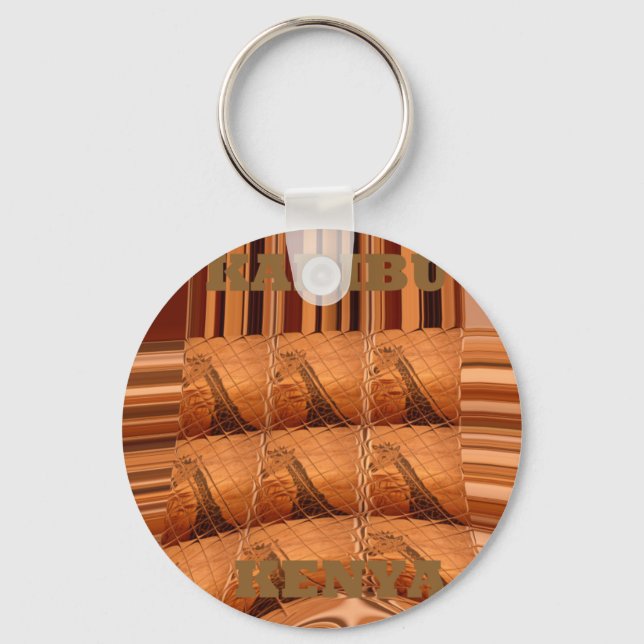 Traditional African Mirror: Woven Giraffe Keychain (Front)